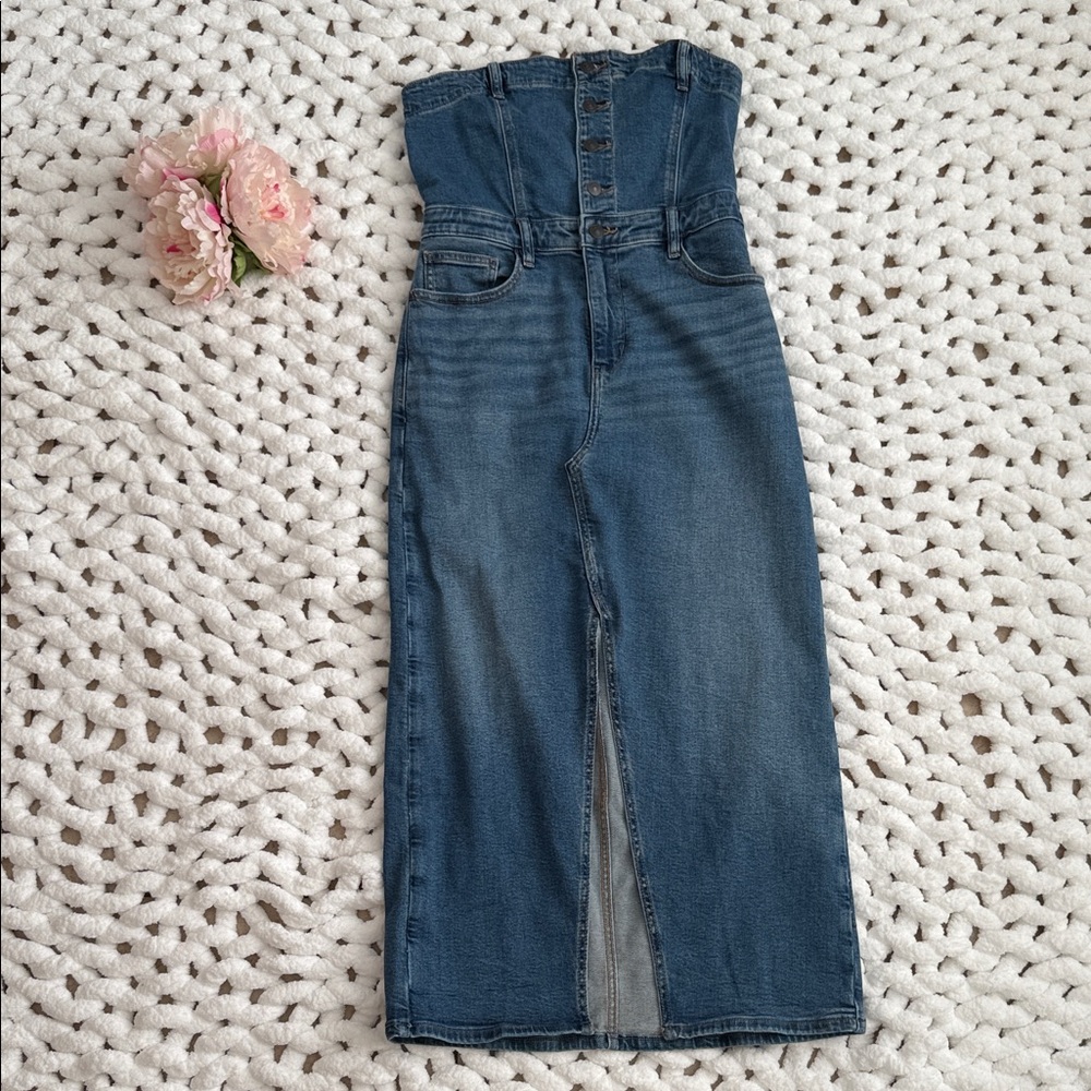 American Eagle Strapless Denim Dress Size 8